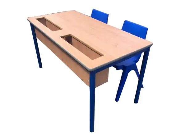 Double Table with Top Loading Book Storage