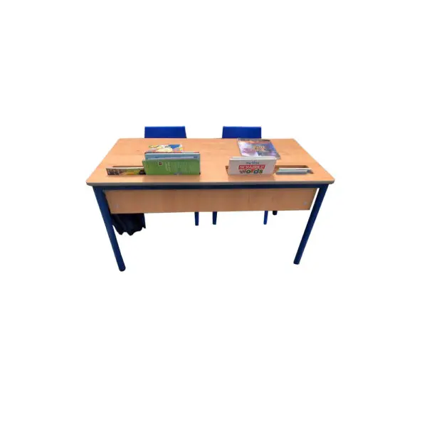 Double Table with Top Loading Book Storage - Image 6