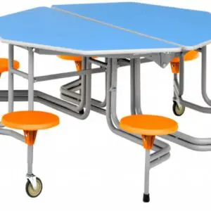 SICO Octagonal Graduate 8 Seat Octagonal Mobile Folding Table Seating Unit