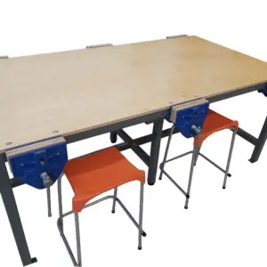 Six Person Multi- Material Bench Round Leg