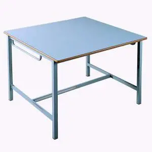 Heavy Duty Home Economics Bench Complete With Towel Rail (Four Person)