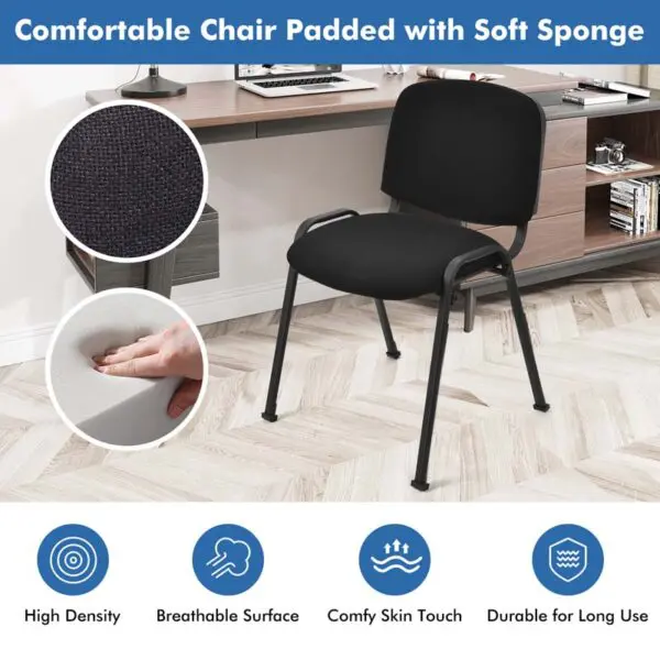 Teachers Meeting Chair With Upholstered Seat and Back - Image 4