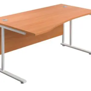 Cantilever Leg Wave Desk Beech