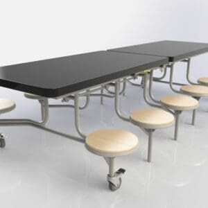 Spaceright Primo Contempoary Mobile Folding Table Seating Unit Round Seat