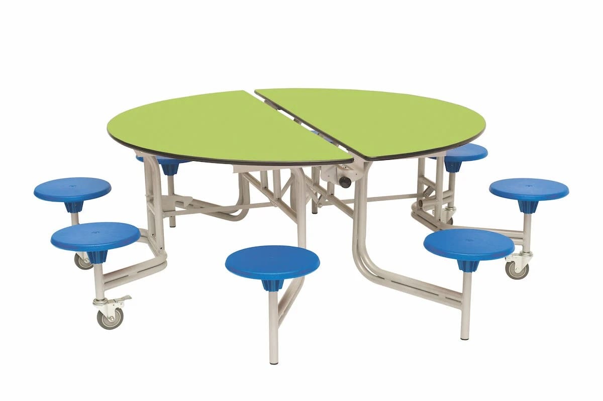 Spaceright 8 Seat Mobile Folding Round Stool Table - Image 3