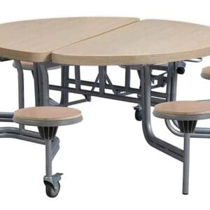 Spaceright Primo Round Contempoary Mobile Folding Table Seating Unit Round Seat