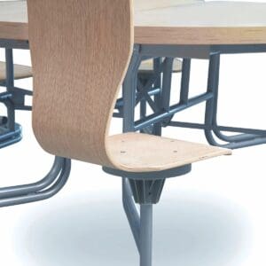Spaceright Primo Round Contempoary Mobile Folding Table Seating Unit Chair Seat