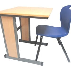 Cantilever Frame Single Student Table with Timber infill