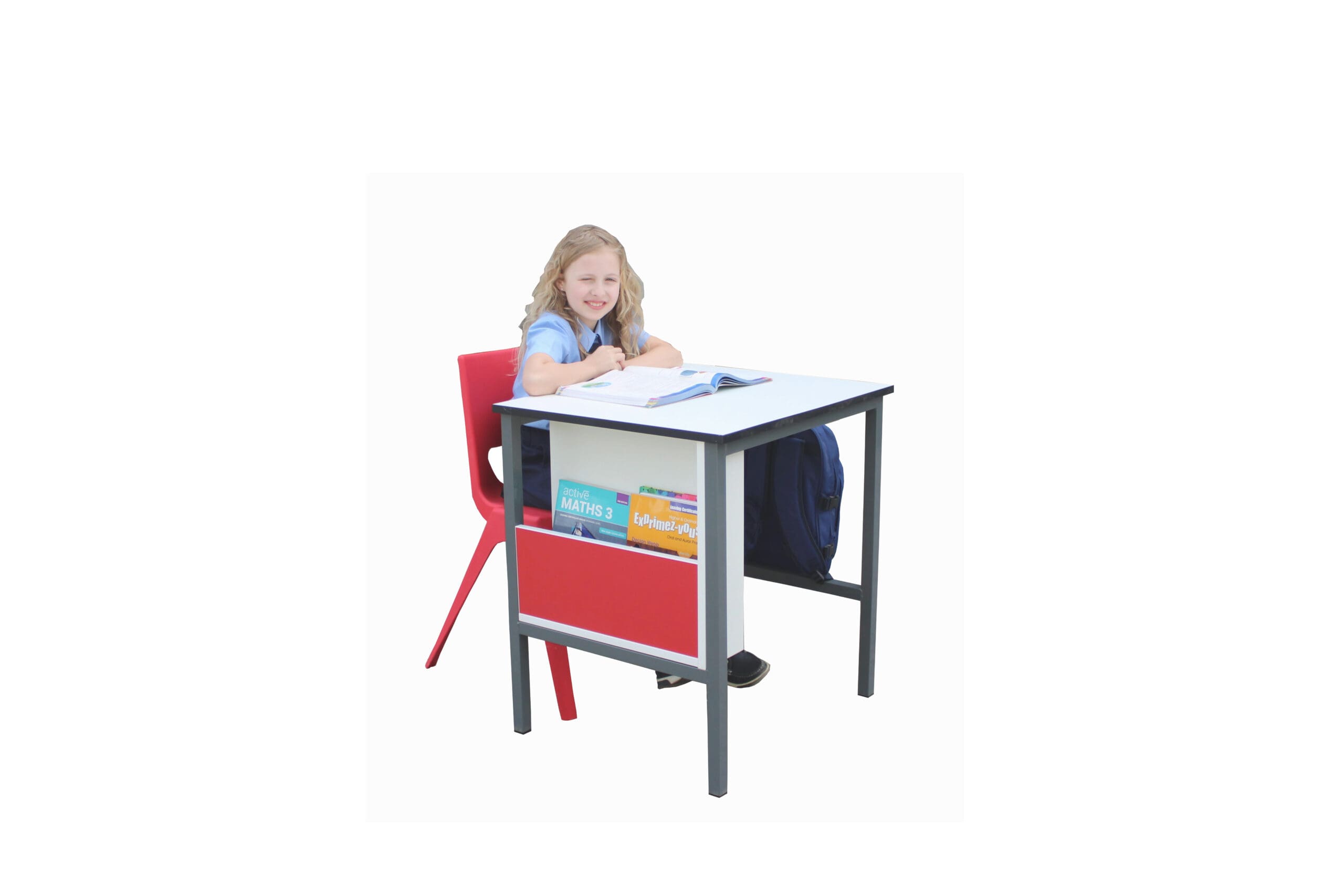 Double Table with Side Loading Book Storage - Image 6