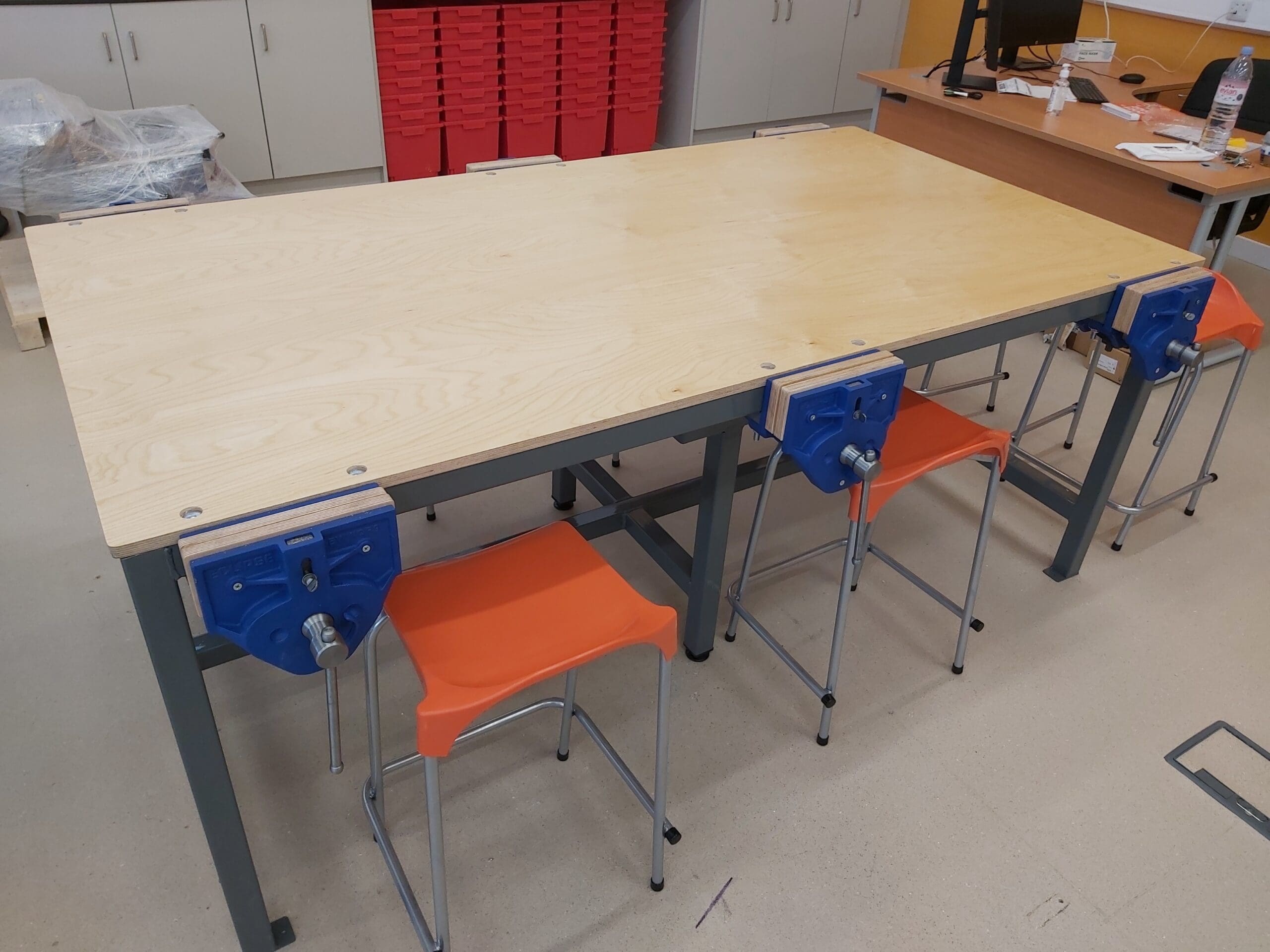 Six Person Multi- Material Bench Round Leg - Image 2