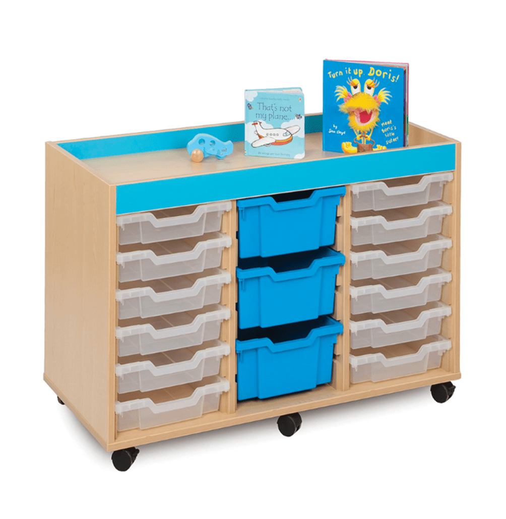 Premium Tote Tray Trolley 18 Tray