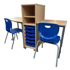 Table Divider With Shelf & 6 Trays