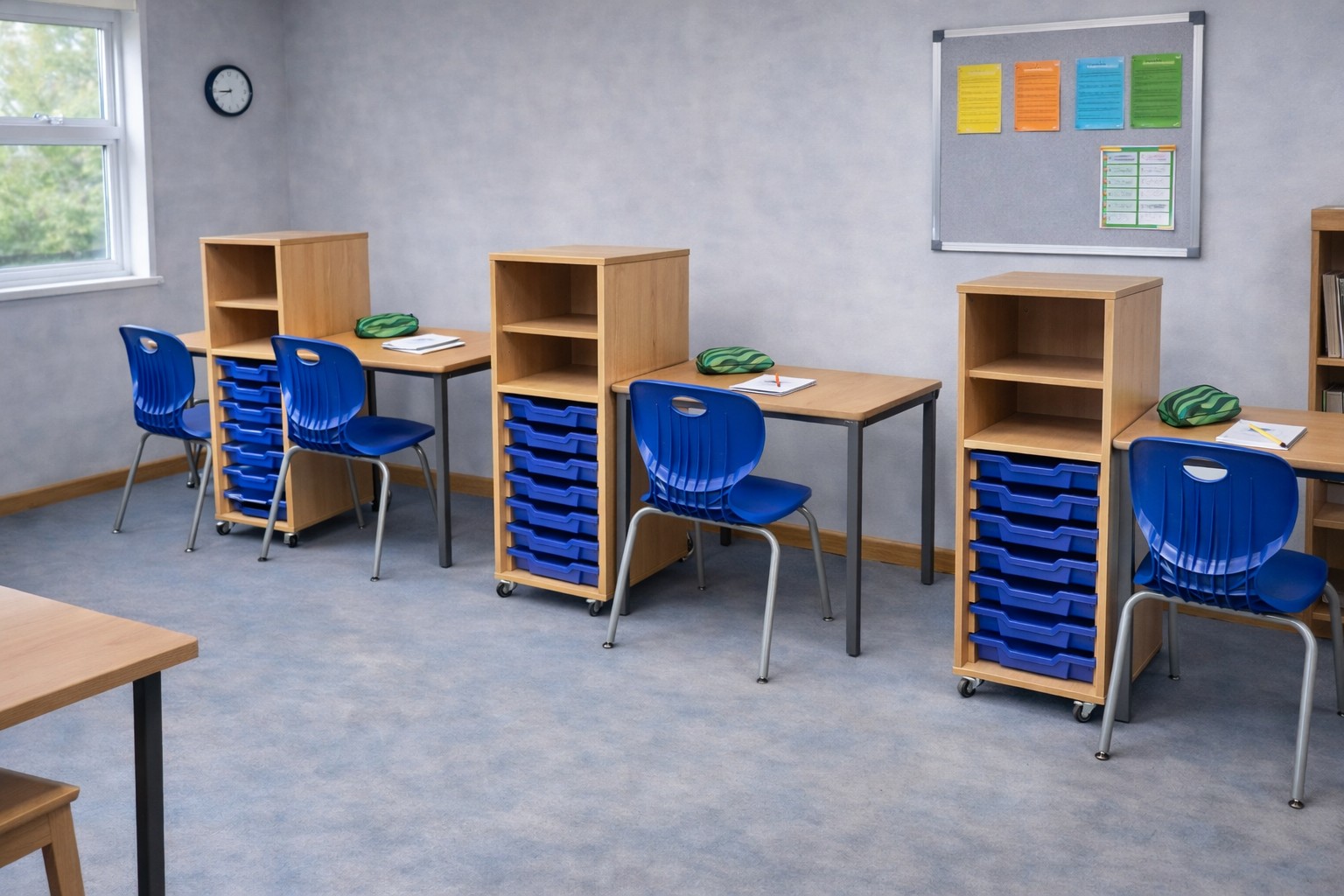 Table Divider With Shelf & 6 Trays - Image 2