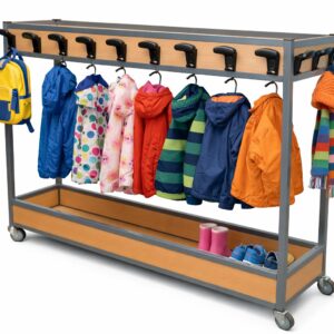 Mobile Coat Rack With Shoe Box