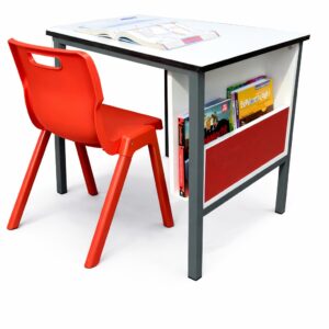 Single Student Table with Side Loading Book Storage