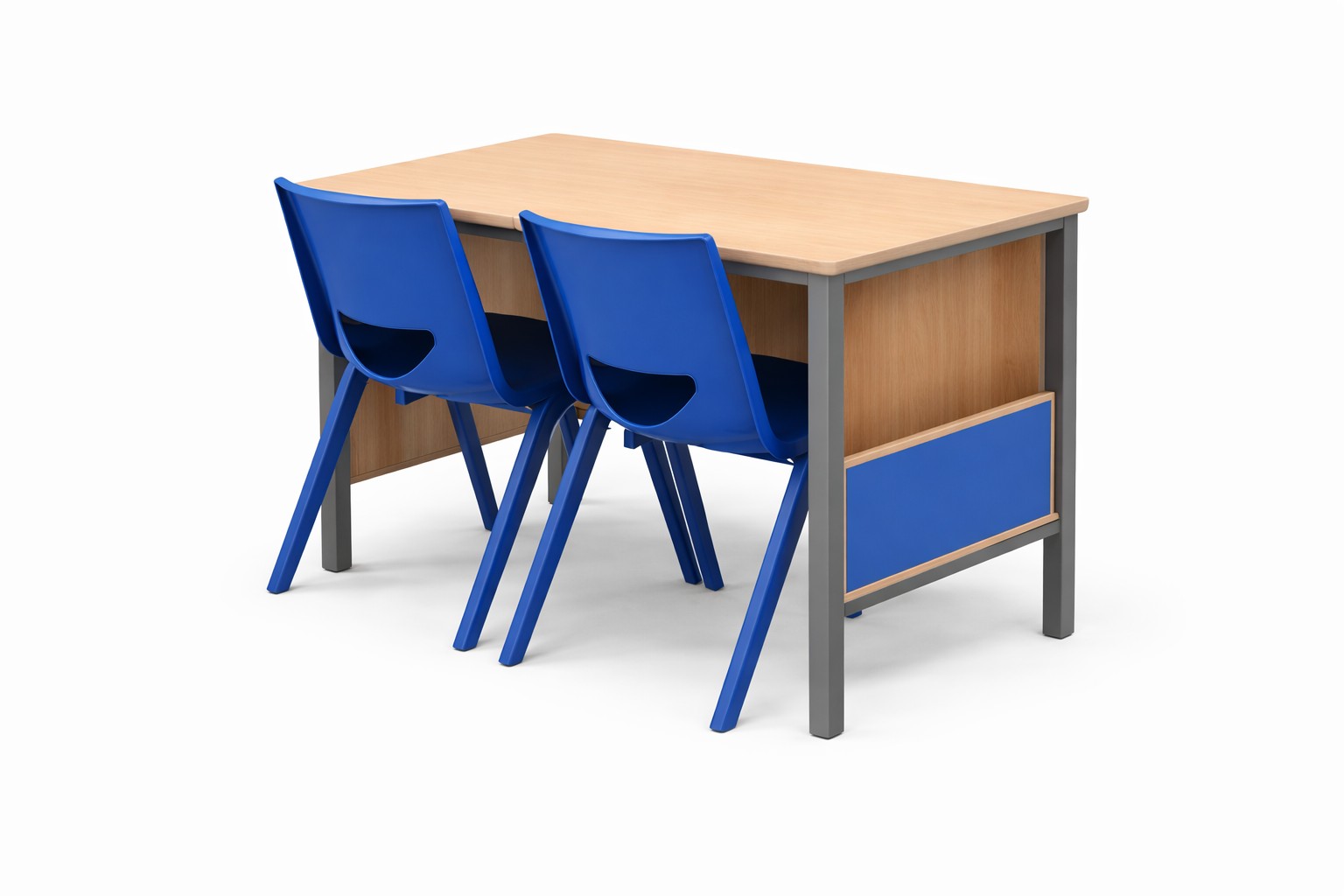 Double Table with Side Loading Book Storage