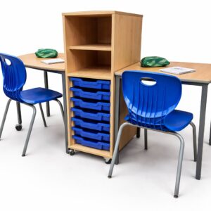 Table Divider With Shelf & 6 Trays