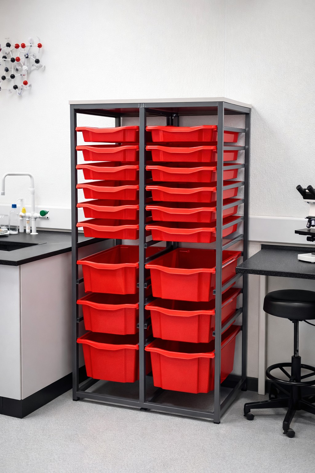 Science 2 Colum Tray Storage Unit (Monarch Trays) - Image 3