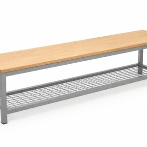 Heavy Duty Bench Seat with solid seat and shoe shelf