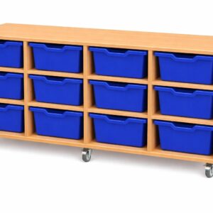 Tote Tray Trolley 12 Deep Trays