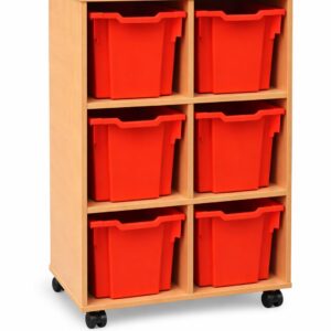 Tote Tray Trolley 6 Jumbo Trays